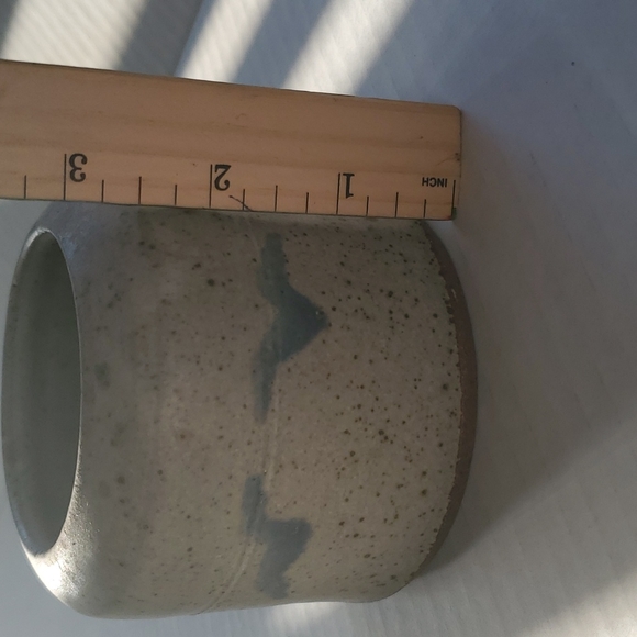 Pottery Blue Birds Gray Small Vase Home Decor - Picture 10 of 12